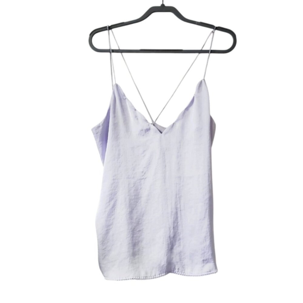 Free People Satin Y2K Romantic Fairy Lavender Camisole Top L - Picture 1 of 5